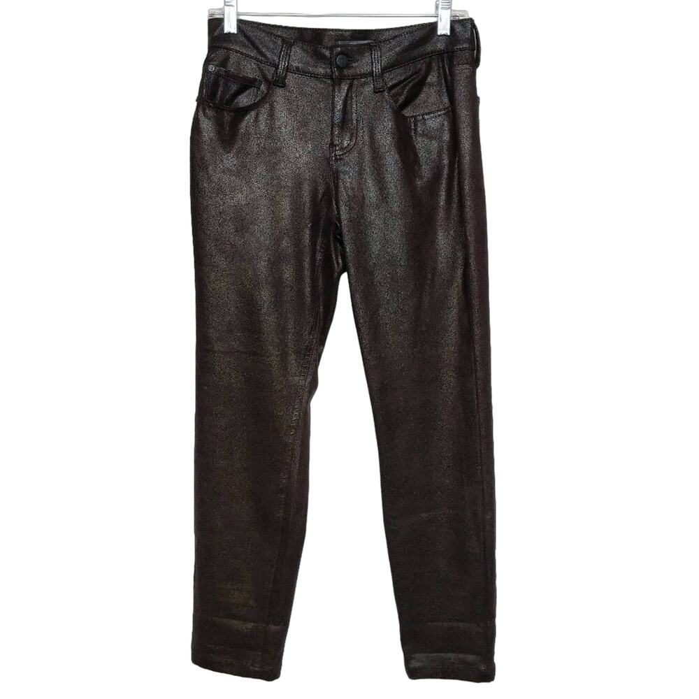 Level 99 Sienna Tomboy Faux Suede Pants Brown 26 New
